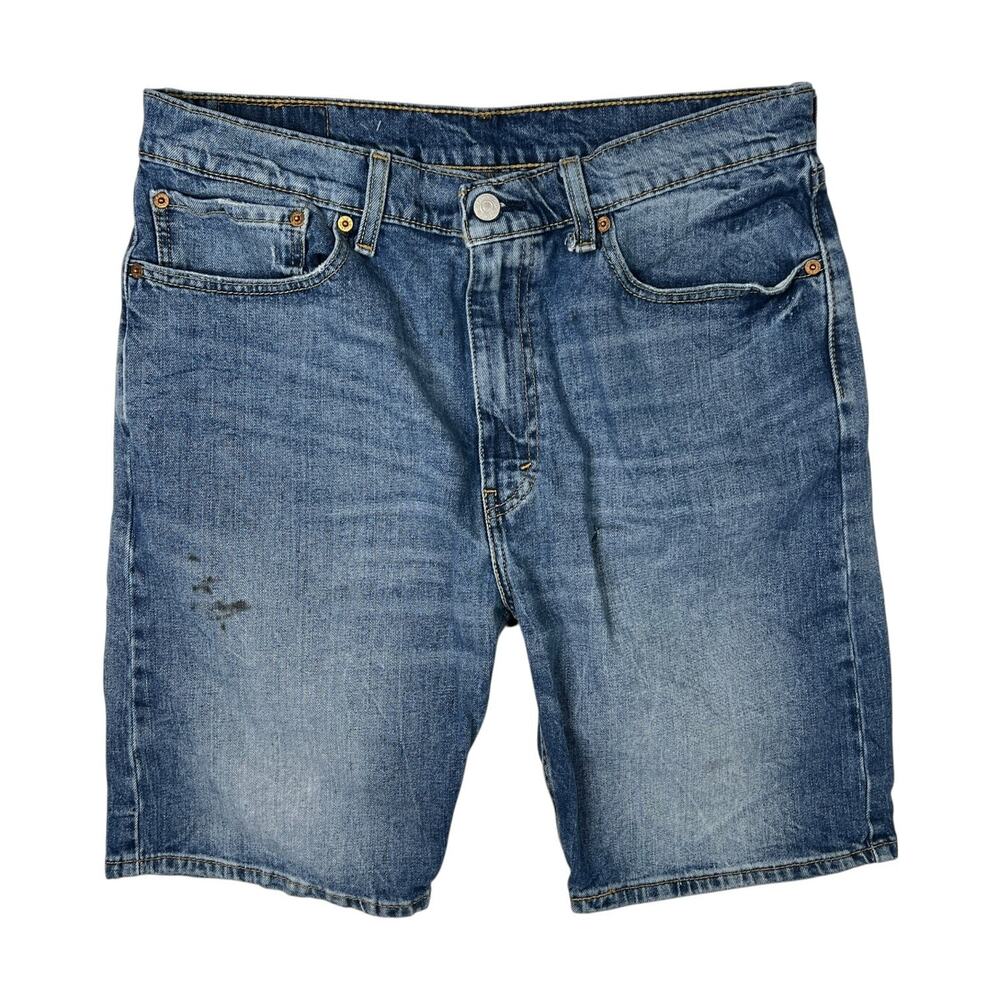 Levi’s 505 Regular Fit Jean Shorts Denim Jorts FLAW Medium Wash Mens 36